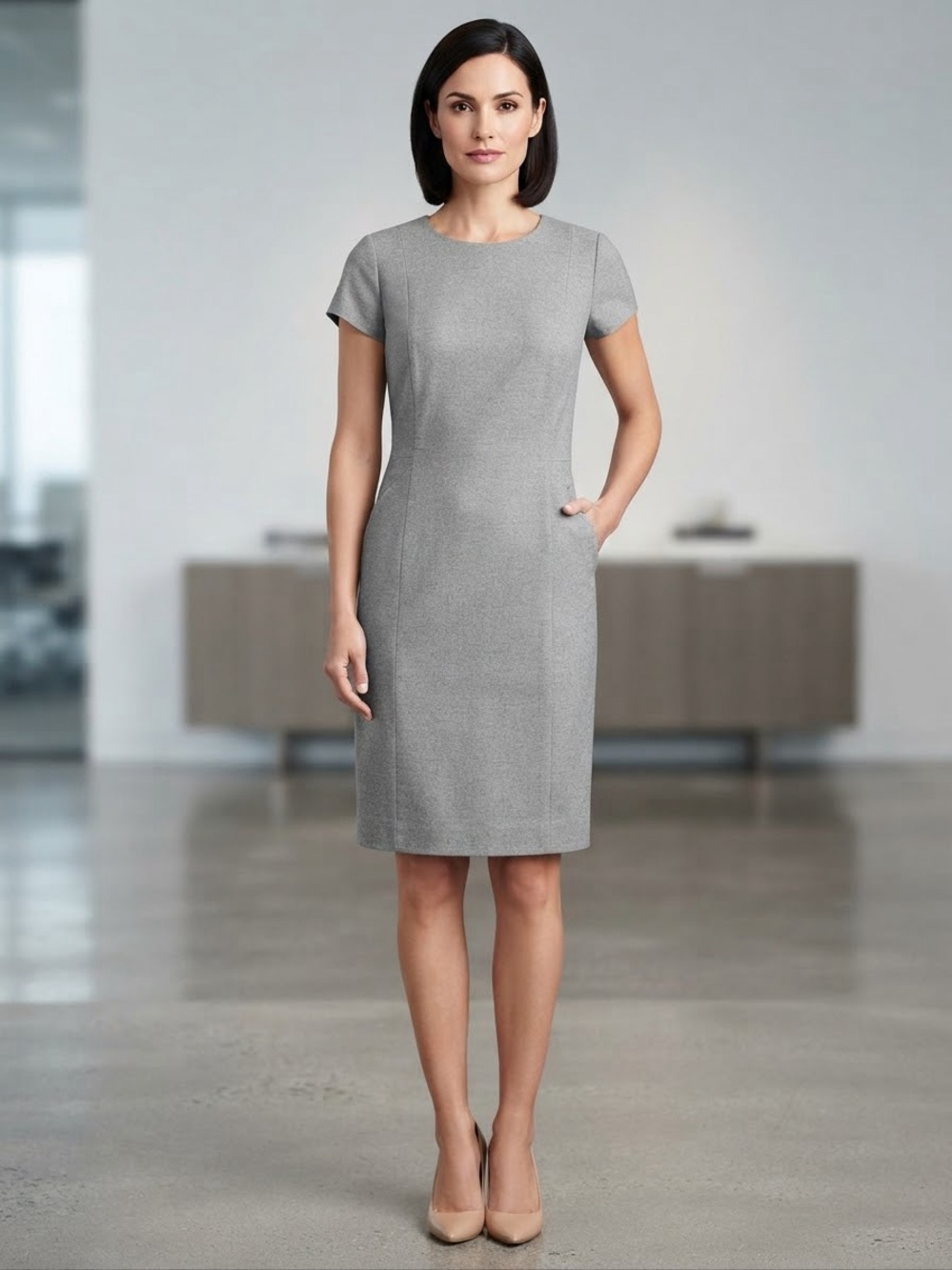 BROOKS BROTHERS x LORO PIANA Classic Wool Sheath Dress